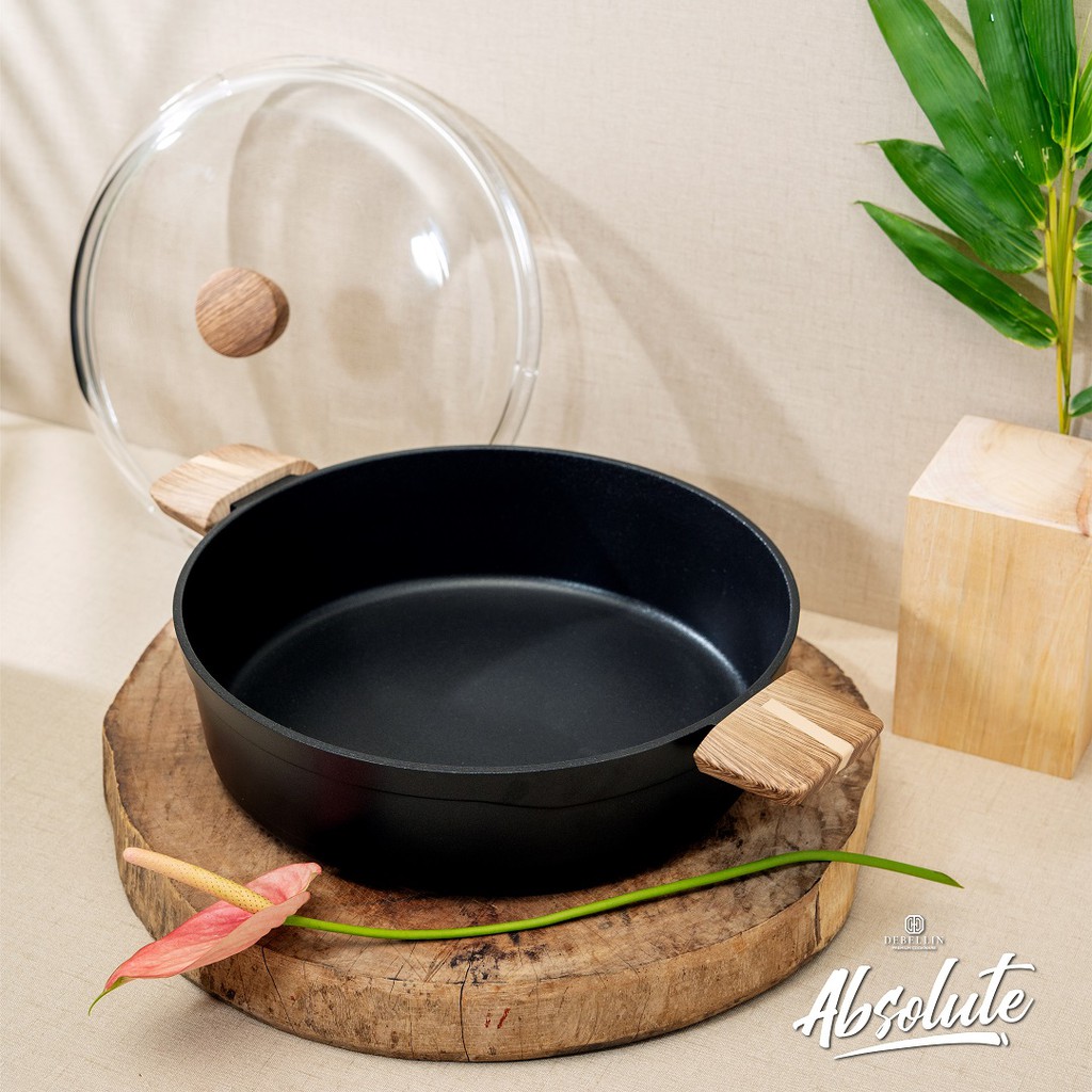 Kuali Granit Panci Granit Sauce Pot 28 Cm Saucepot Granite 30 Cm Keramik Anti Lengket Gas Induksi