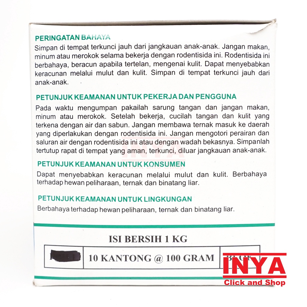 RACUN TIKUS UMPAN SIAP PAKAI 100gr - PESRTISIDA PETROKUM 0.005 BB