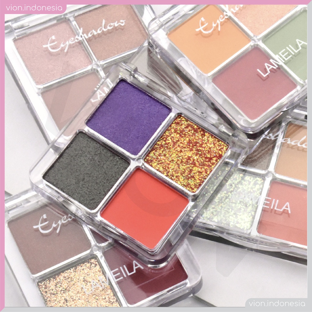 LAMEILA Eyeshadow Avocado 4 Colours Shimmer Fruit Disk Matte Palette Original LA008