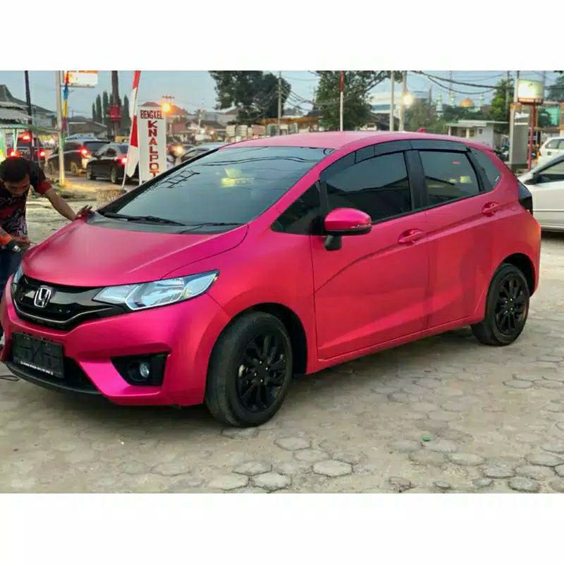 skotlet motor mobil merah metalik / matt crome, crome merah doff