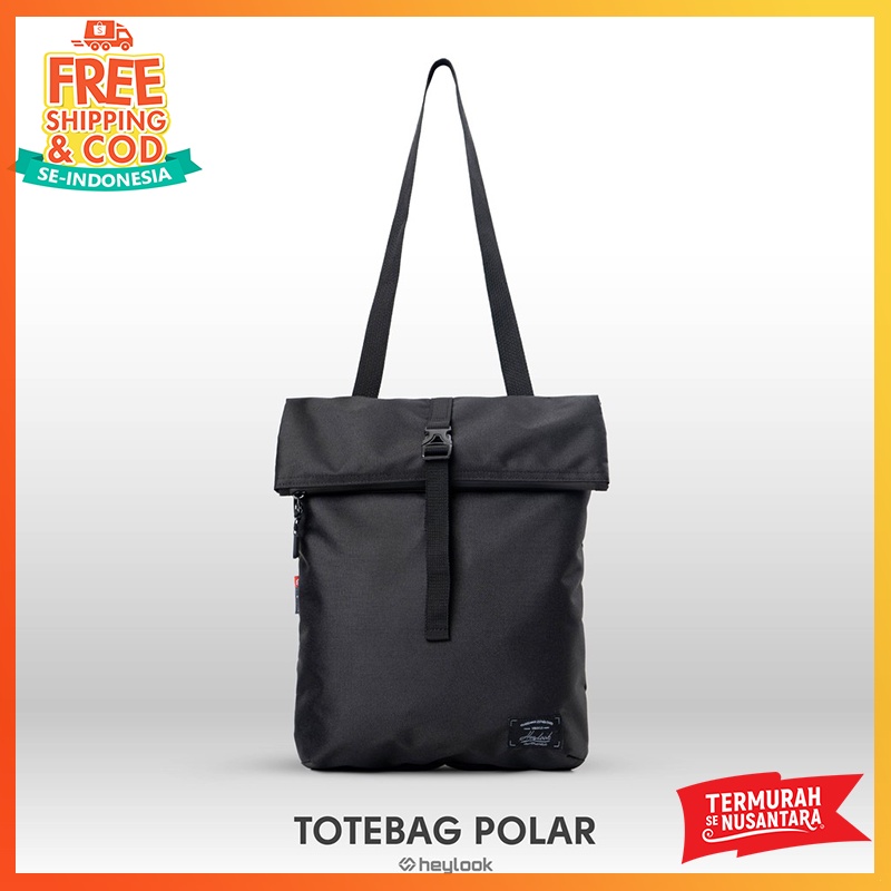 (BISA COD) Tote Bag Ransel Polar Black Edition Totebag Travel Cordura Tas Pria Wanita Unisex Tas Laptop Premium Tas Multifungsi Termurah