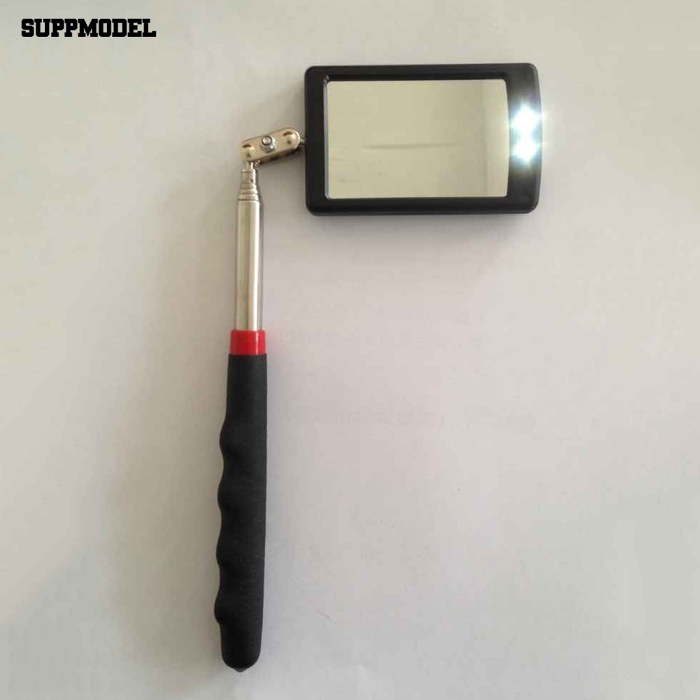 Car Auto Bottom Repair Angle Adjustable Telescopic Inspection Mirror LED Light