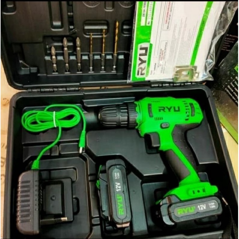 Mesin Bor Cordless Ryu 12V RCD tekiro