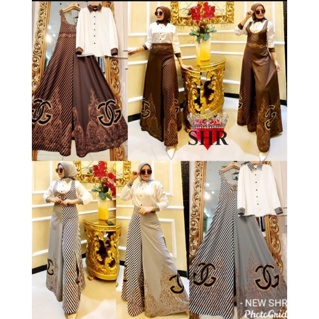 NEW OVERALL JUMPSUIT KULOT SET ORIGINAL SHR