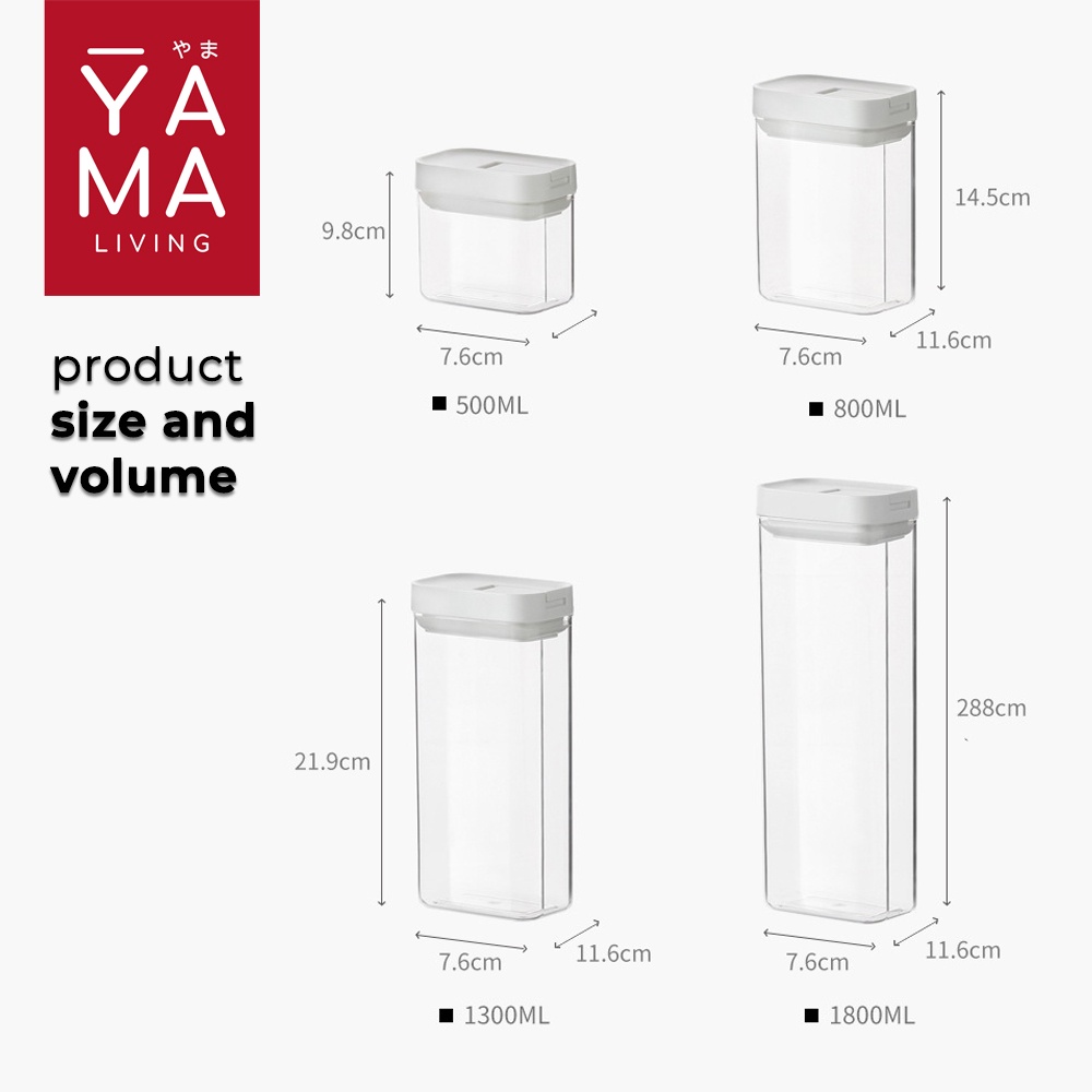 YAMA SHIMA Easy Lock Food Container Toples Kedap Udara Storage Penyimpanan Makanan Bumbu Dapur