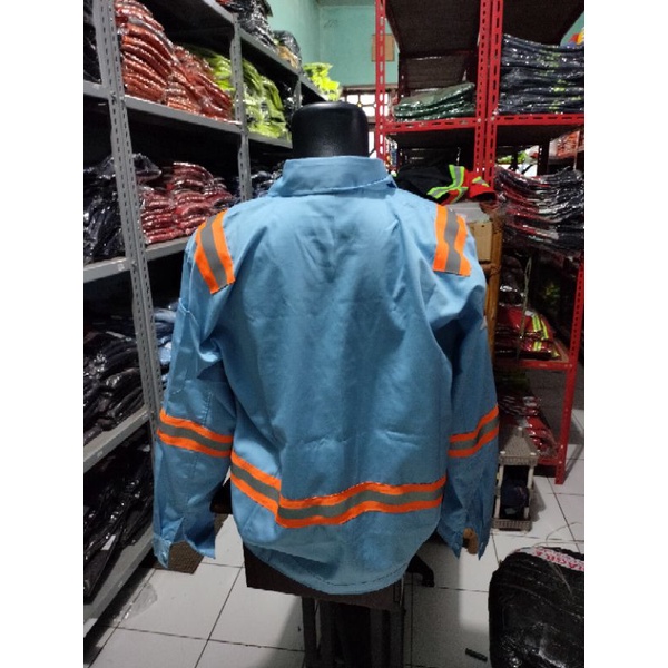 SERAGAM SAFETY BIRU LANGIT RESLETING