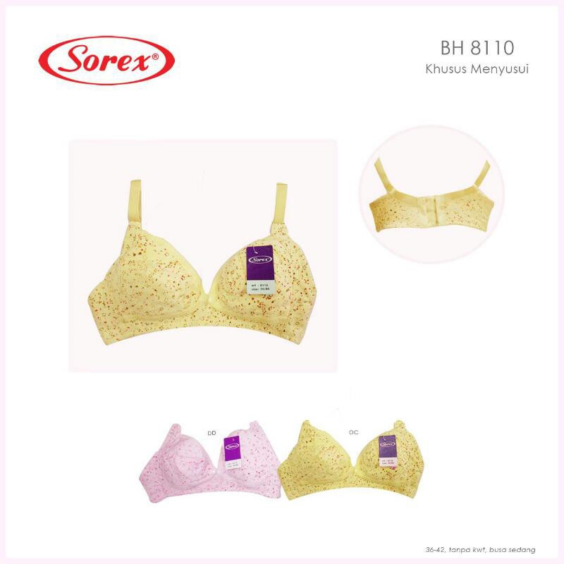 Sorex BH 8110 Menyusui Nursing Bra Simpling Full Katun Pengait Mudah Tanpa Kawat Tanpa Busa Bahan Katun