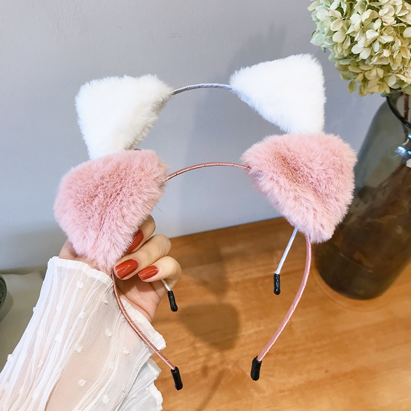 [✅READY STOCK] Korea Cute Cat Telinga Rambut Band Cuci Wajah Ikat Kepala Sederhana Tekan Rambut Klip Hiasan Kepala Penjualan Panas Mode