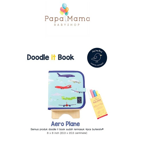 

Jaq Jaq Bird - Doodle It Book - Aeroplane (8 Pages)