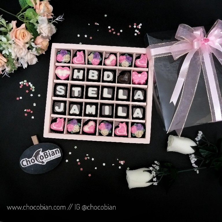 

Chocobian Coklat Karakter Tulisan Kado Ultah, Cokelat Hadiah Ulang Tahun Unik 30pcs