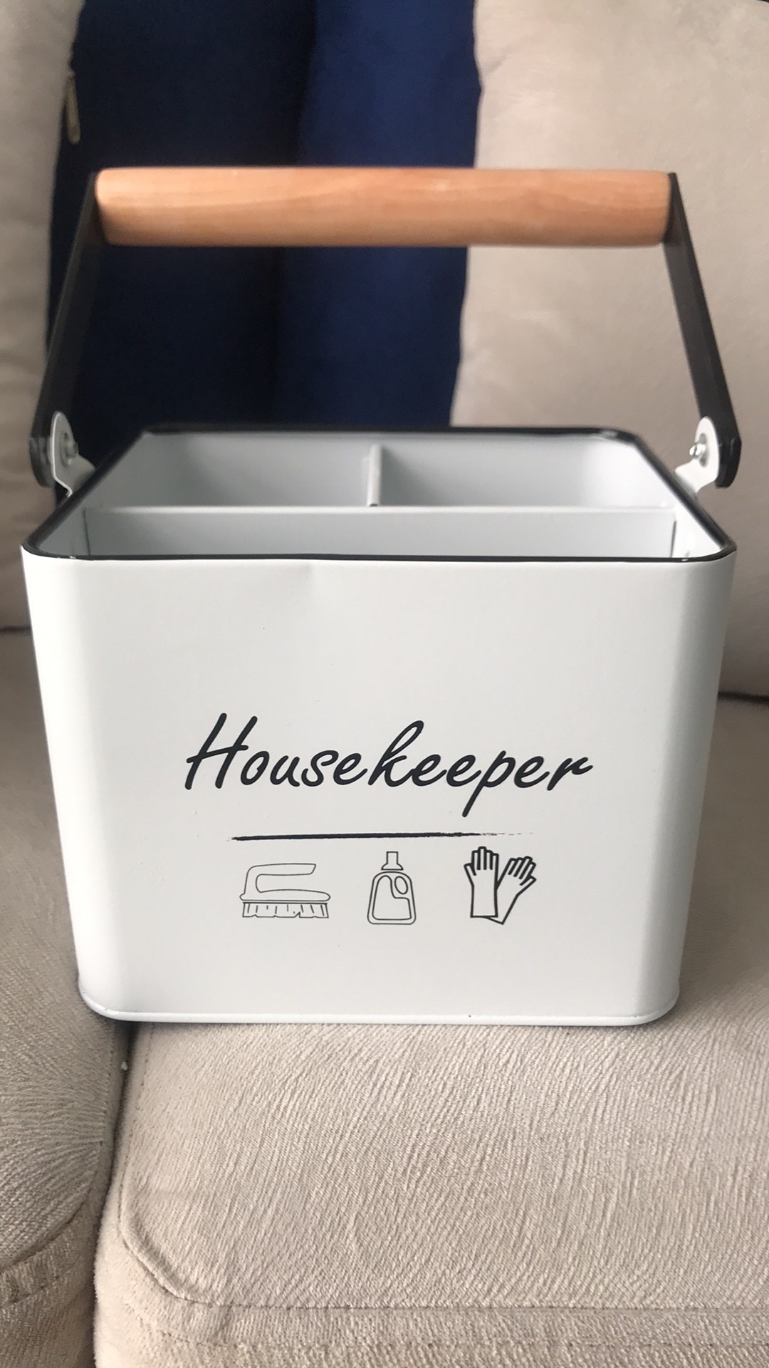 Informa Housekepper/ Storage Box 3 Compartments White
