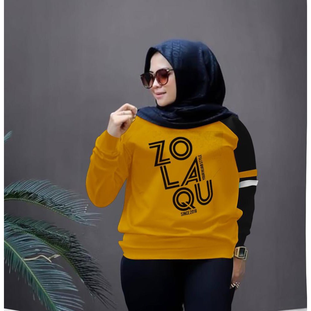 ( lagi promo) ZLQ 3XL  2XL / XXXL SUPER JUMBO LENGAN PANJANG SWEATER WANITA ATASAN KASUAL