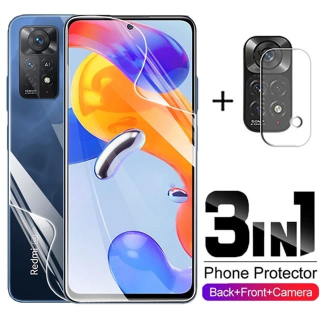 REDMI NOTE 11 / 11 PRO 4G 5G HYDROGEL 3IN1 FRONT &amp; BACK &amp; CAMERA GLASS