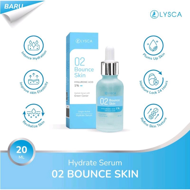 LYSCA 02 BOUNCE SKIN Hyaluronic Acid 1%+Green Caviar Hydrate Serum 20ml