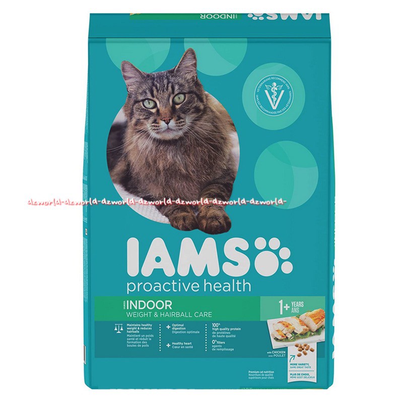 Iams Proactive Health Indoor Chicken Flavour 3Kg Makanan Kucing iam Iam's