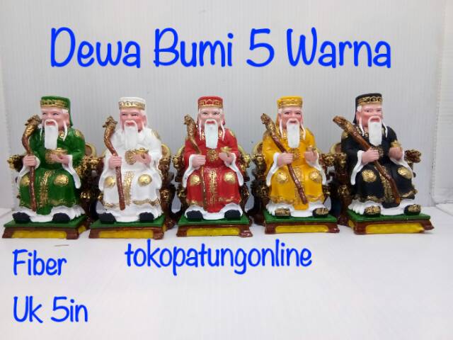 Patung Dewa Bumi 5 warna Set Tutikong Tecukong