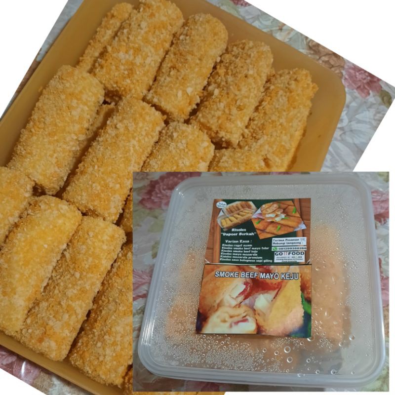 

Risoles smoke beef mayo mix 3 rasa uk.jumbo per 10 pcs