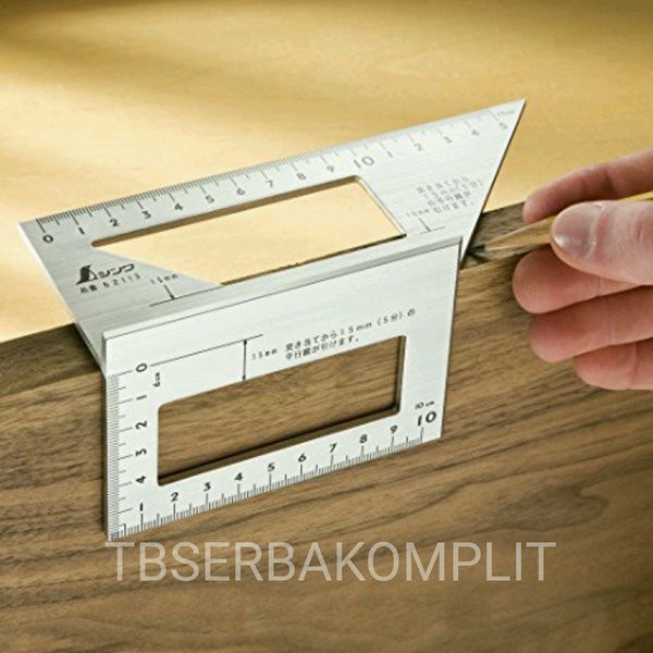 

Penggaris Busur 45 dan 90 Derajat Shinwa Japan 62113 Aluminium Layout Miter Gauge Moulding Gambar