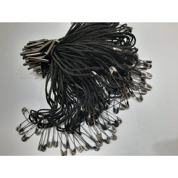 

DISKON- BISA COD Tali Hang Tag @ 1000 pcs Lock Pin String - Hitam, Type B