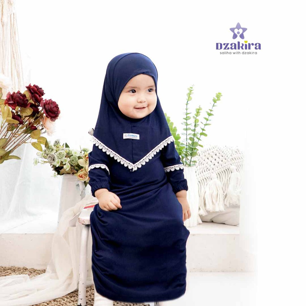 GAMIS BAYI 0-3thn RENDA KAIRA NAVY TWIST ORIGINAL by DZAKIRA