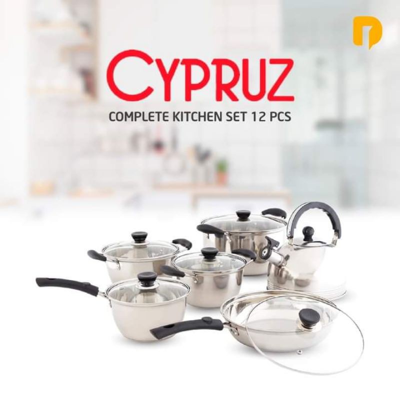 Peralatan Masak Set Cypruz Complete Kitchen Set 12 Pcs