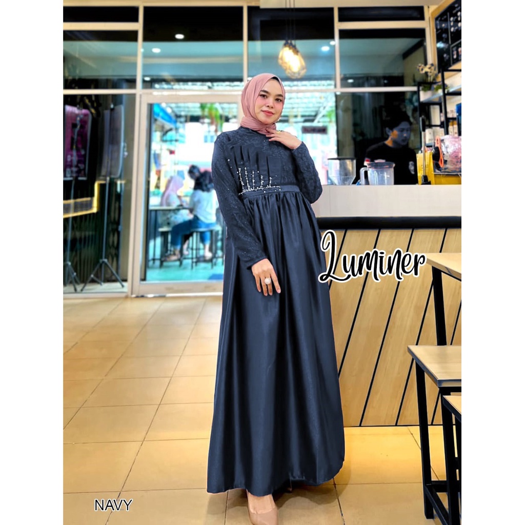 GAMIS PESTA MUSLIMAH DETAIL KIPAS LUMINER