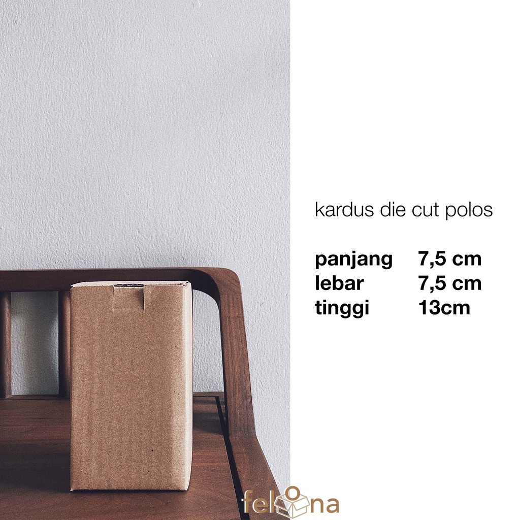 

Kardus Packing Botol Jar 300-330 ml Die Cut 7,5 x 7,5 x 13 cm