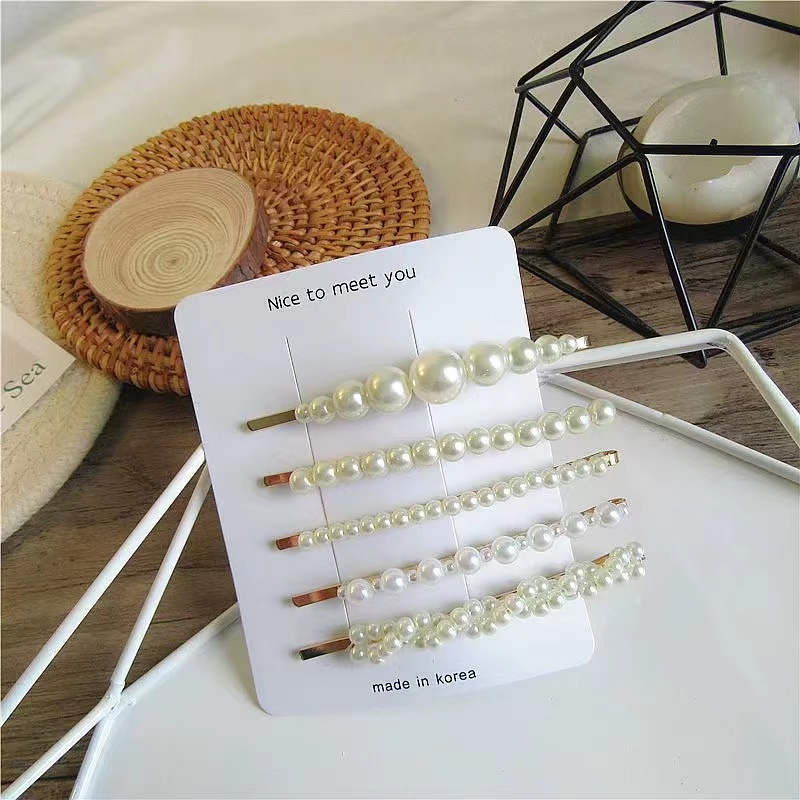 Jepitan Rambut Poni Mutiara /Pearl Hairpin Korean Aksesoris Wanita Import