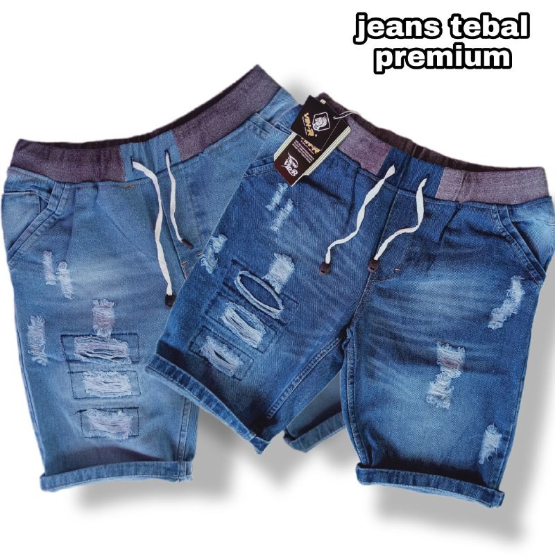 JEANS PENDEK RIP KOLOR
