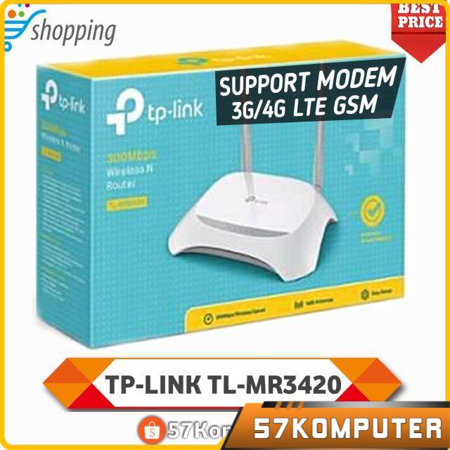 [Bayar Di Tempat]T&T TP-LINK TL-MR3420 Router Modem Wifi