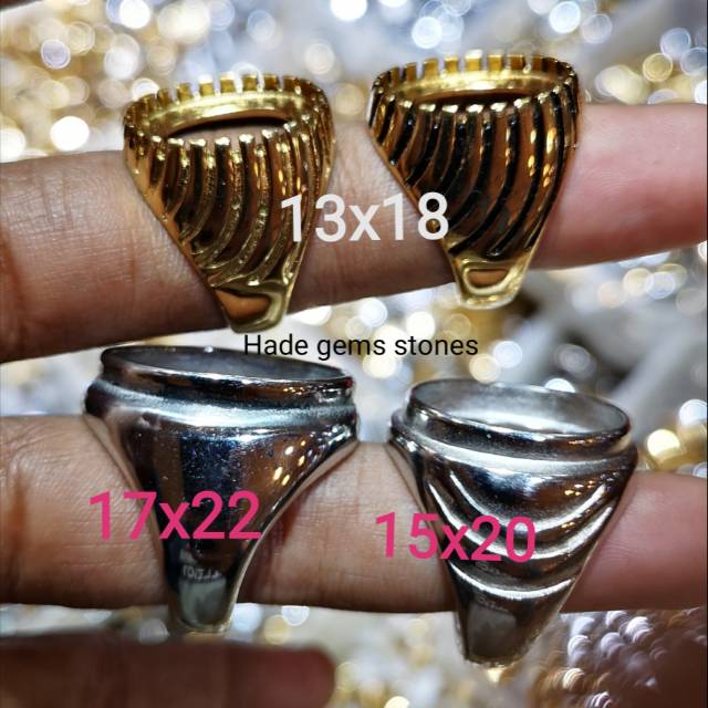 RING EMBAN TITANIUM SUPER WARNA GOLD SILVER