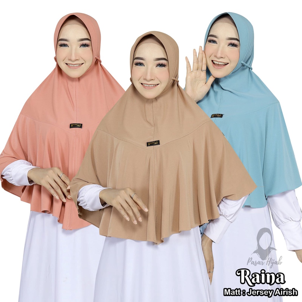 Kerudung Instan Jersey Tali Kepang Raina Hijab Instan Jersey Airis Jilbab Bergo Termurah Pasar Hija'b