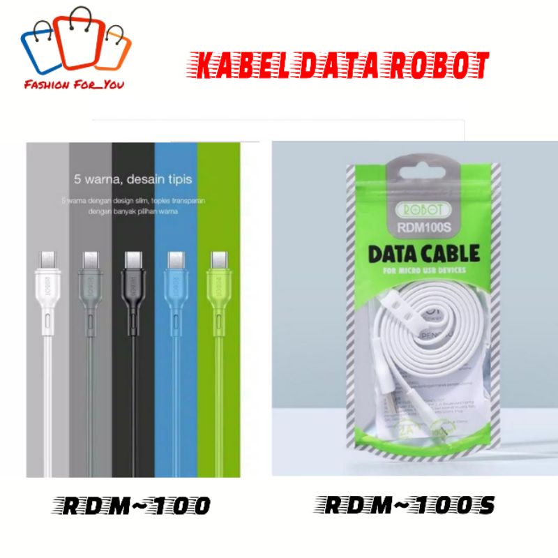 Kabel Data Robot Fast Charging RBM 100 / RDM 100S for Android Mirco Usb Data Cable