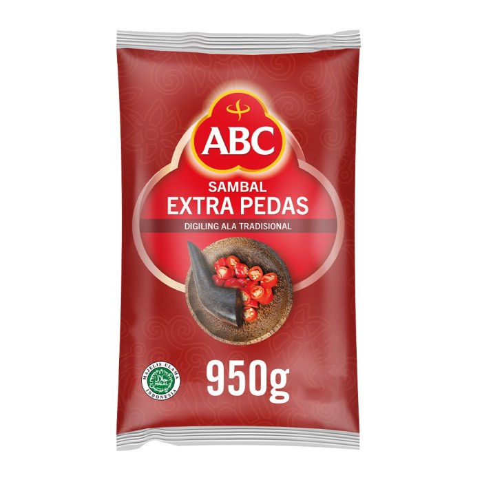 

sambal-aneka- abc sambal extra pedas 950 g multi pack 3 pcs -aneka-sambal.