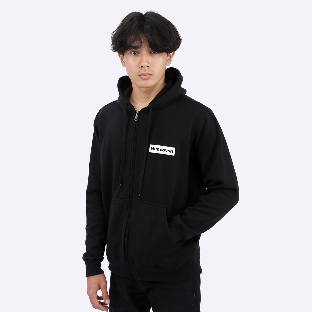 NIMCO ZIP HOODIE | OZH02-U006-BLACK  Hoodie Uniex