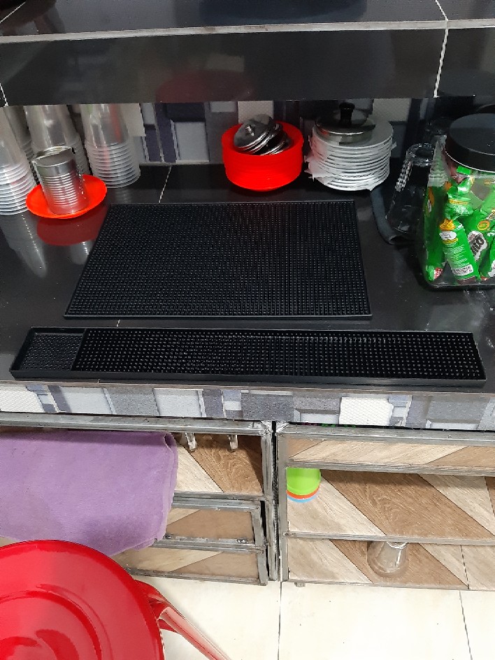 Bar Mat Bartender Rubber Anti Slip / Tatakan Gelas Piring Meja Bar Dapur Cafe / Alas Karet Meja