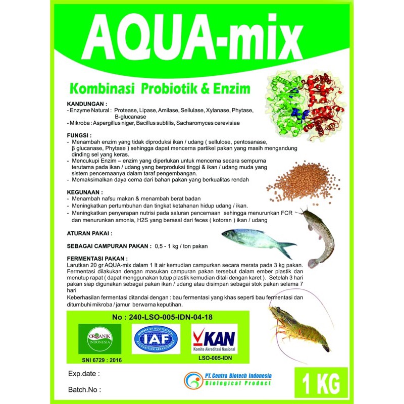 Aqua-Mix (Enzim Campuran Pakan Udang/Ikan)