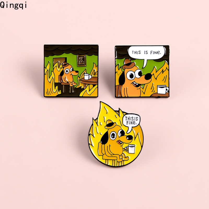 Bros Pin Enamel Bentuk Kartun Anjing Untuk Hadiah