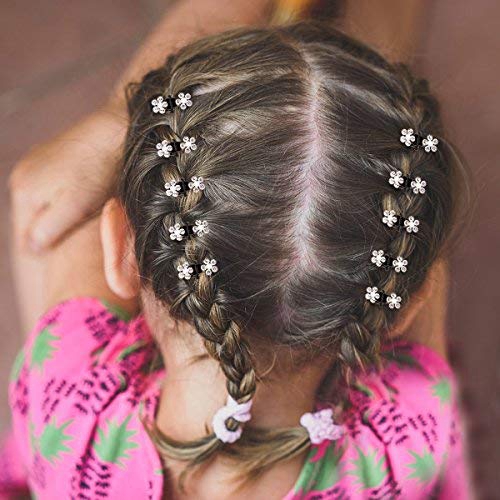 6pcs Jepit Rambut Bentuk Bunga Kristal Berlian Imitasi Untuk Anak Perempuan