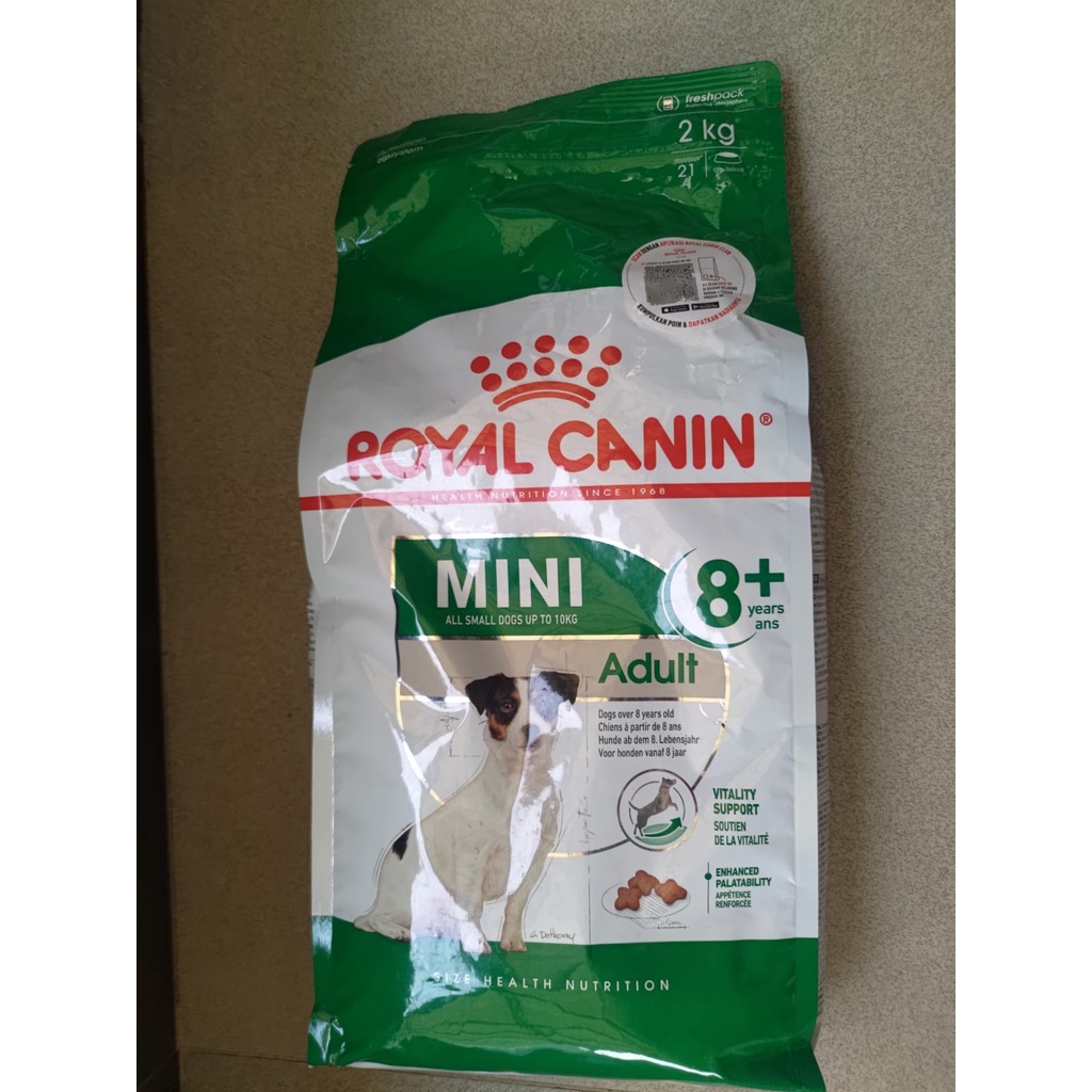 Royal Canin Mini Adult Above 8 Years Dog Food 2kg