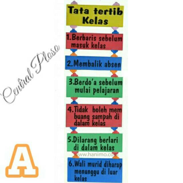  Hiasan  Dinding untuk  Peraga Edukasi Tata Tertib Kelas di 