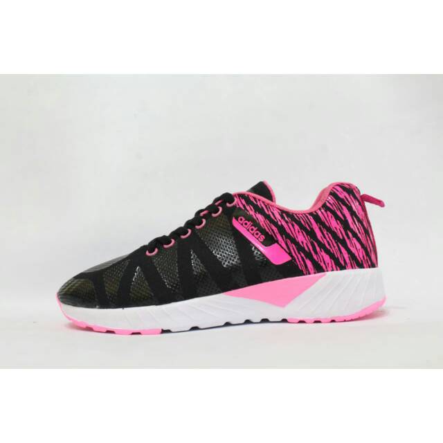 Sepatu Adidas Running Sports Hitam Pink Grade Original