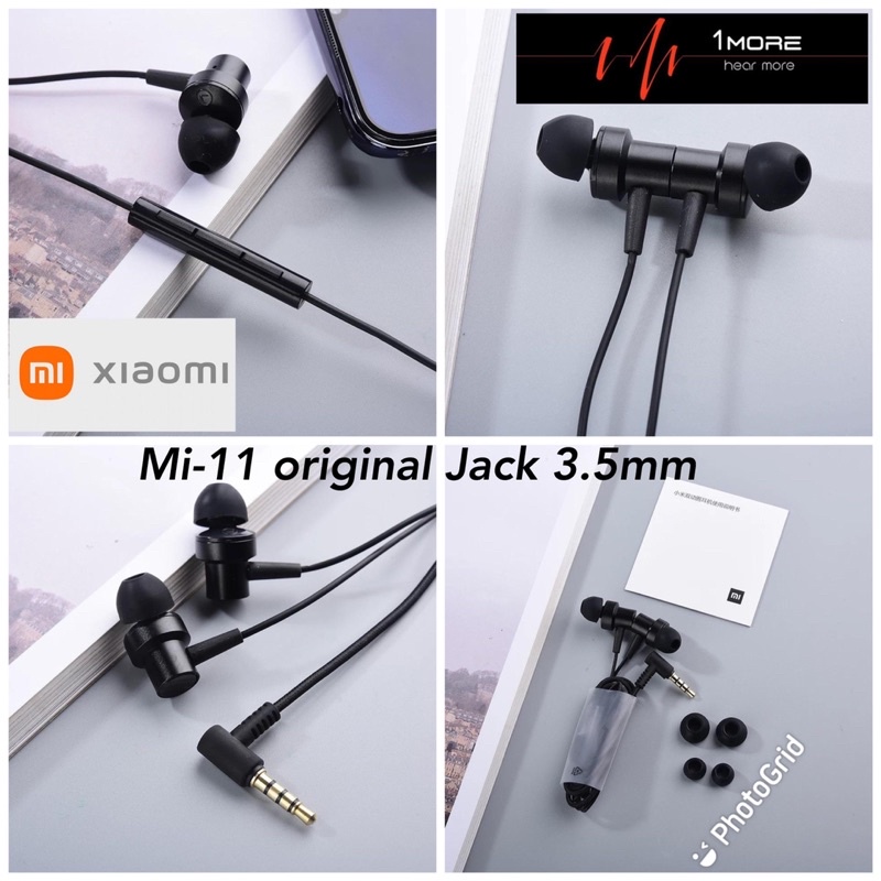 GROSIR HANDSFREE XIAOMI JACK JARUM 3.5MM EARPHONE HF MI11 REDMI11 NEW PURE BASS