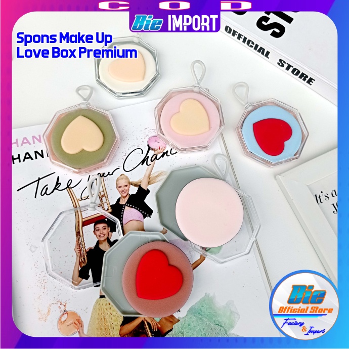 Sponge Make Up Love Box Premium Impor Best Seller