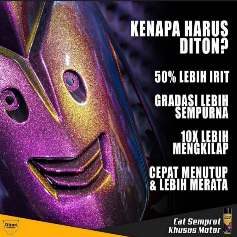 DITON PREMIUM CAT SEMPROT TAHAN BENSIN 300CC BUNGLON CHAMELEON 3D PAINT  DB301****