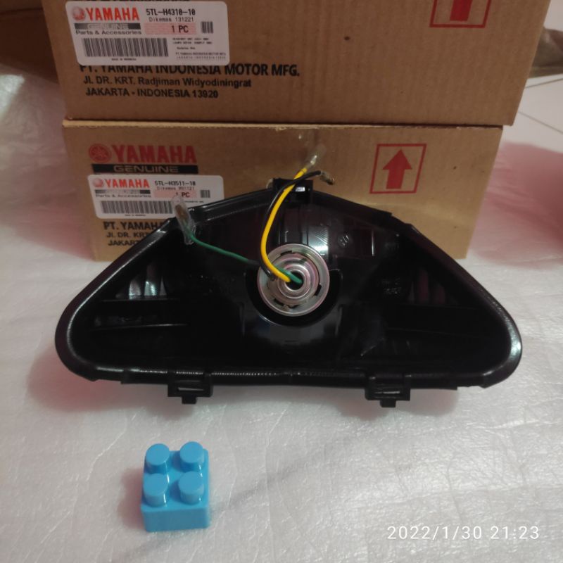 REFLEKTOR LAMPU DEPAN ASSY MIO LAMA 5TL PLUS BOHLAM FITING ORIGINAL ORI YAMAHA BLUE SMOKE