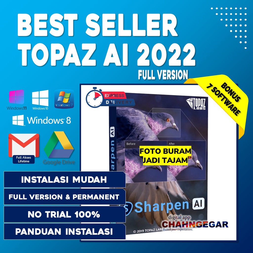 Topaz Sharpen Ai 2022 Full Version Lifetime | Software Photo Editing Gambar Buram Jadi Super Tajam Berkualitas HD