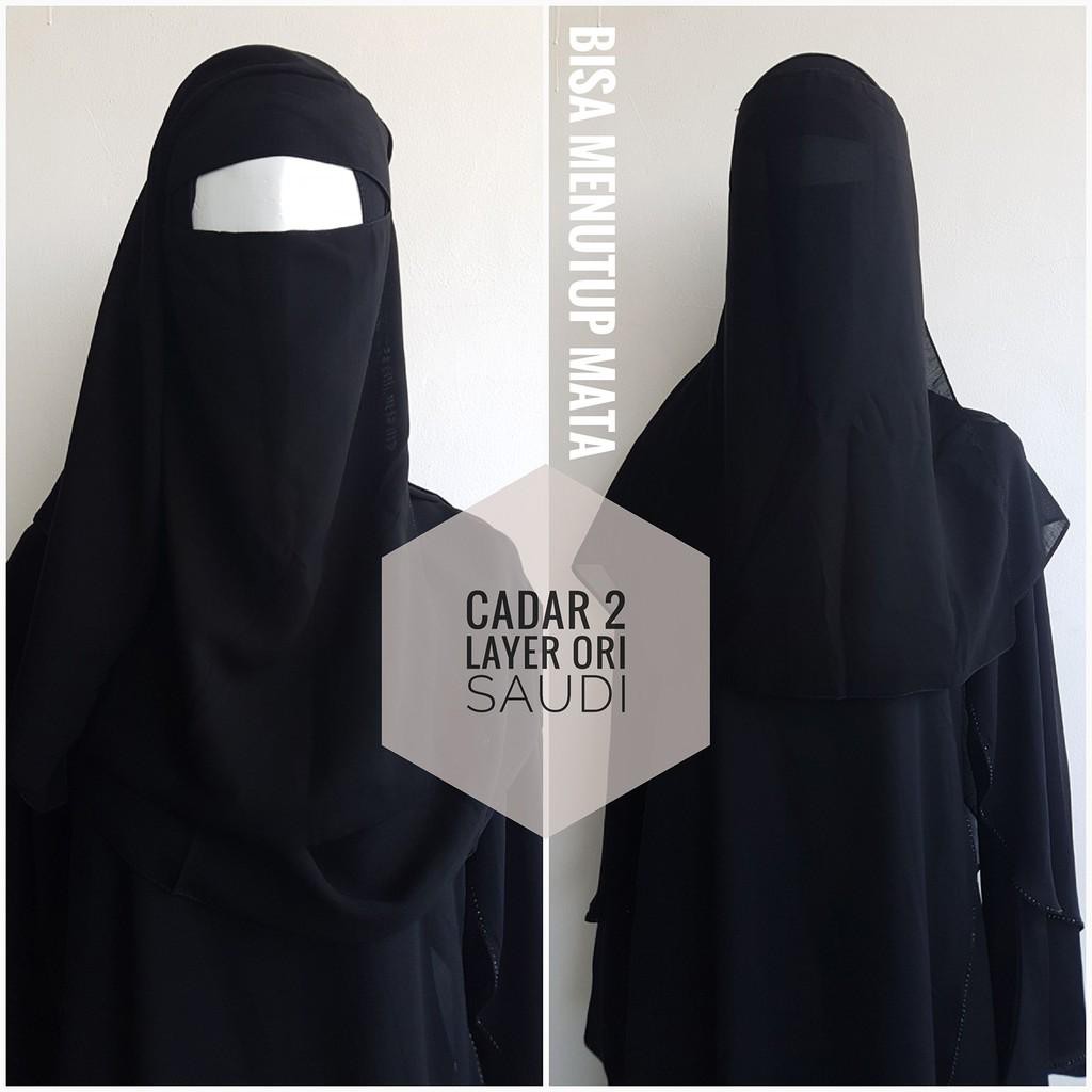 Cadar Saudi 2 Layer dan 3 Layer (Import Saudi) / Niqab 2 Lapis / Niqab 3 Lapis / Purdah Saudi