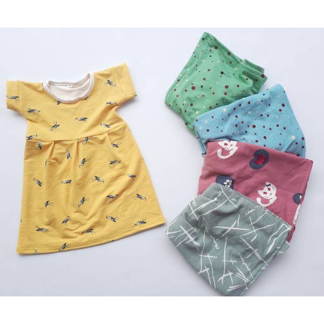 Dress Anak Murah Dress Babyterry Anak 6 bulan - 3 tahun Daster Anak Lucu Baju Bayi