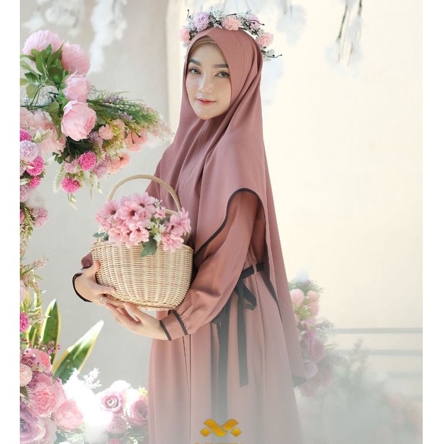 SET GAMIS SYARI POLOS KENZA ORIGINAL BY MYZTA OFFICIAL INAYA COLLECTION EXCLUSIVE MAXI DRESS BAJU BU